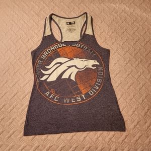 NFL Denver Broncos Football Racer Back Tank Blue Small